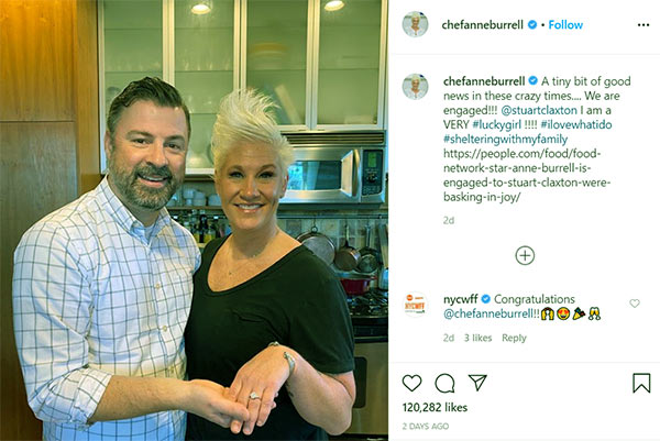 Image of Anne Burrell engaged with finace Stuart Claxton