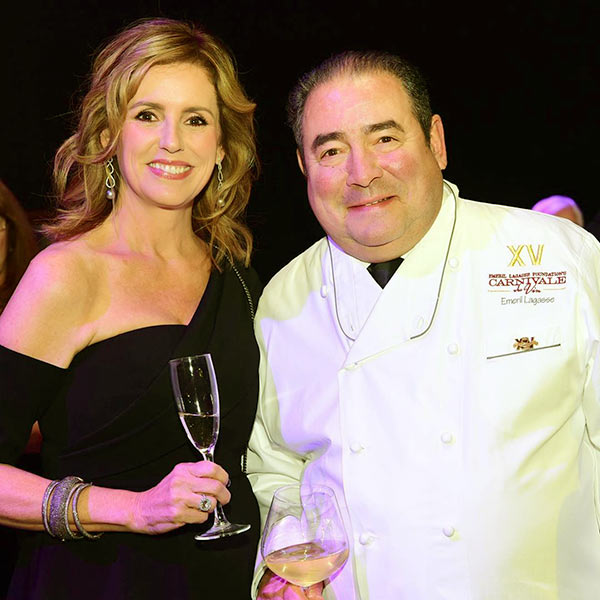 Image of Emeril Lagasse with his third wife Alden Lovelace
