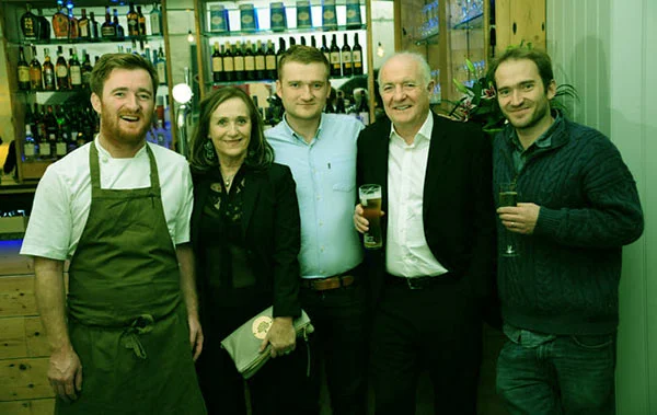 Image of Rick Stein with his ex-wife Jill and with three sons Charles, Jack, and Edward Stein