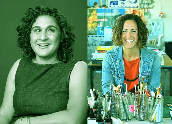 Image of Samin Nosrat with her business partner Wendy MacNaughton