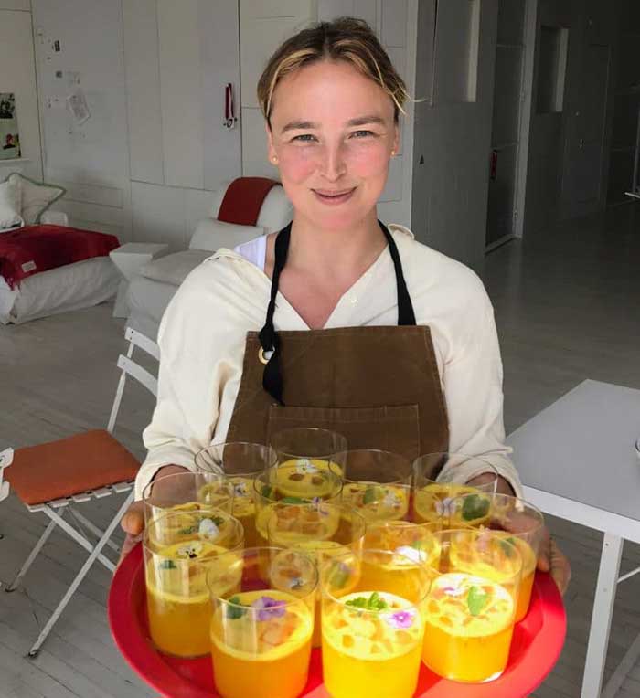 Image of Actress and chef, Colombe Jacobsen-Derstine.