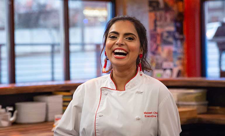 Photo of author, chef and TV star, Maneet Chauhan.