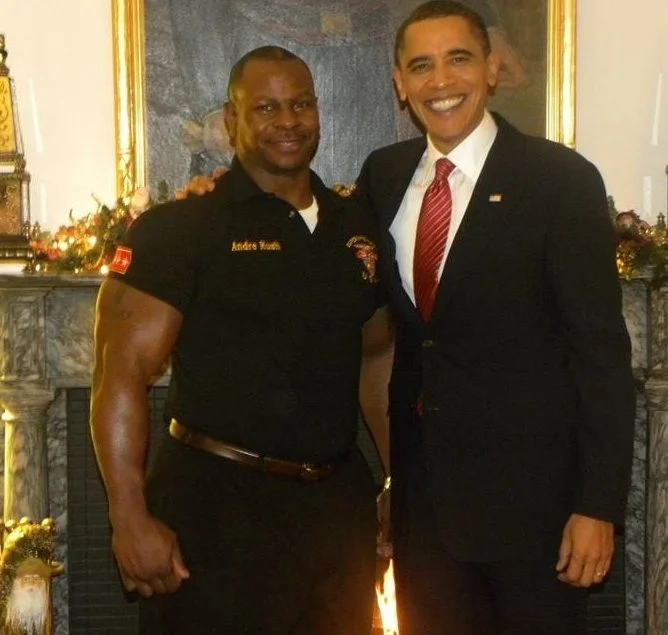 Image of successful chef as well as army, Andre Rush