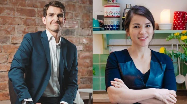 Image of popular chef, Chef Rachel Khoo and her husband
