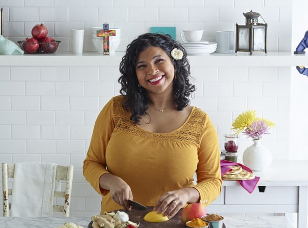 Image of an Indian American cook and journalist, Aarti Sequeira