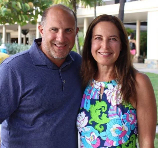 Chef Debra Ponzek with her beloved husband together