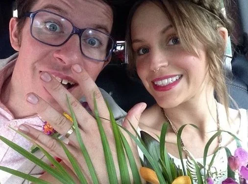 Image of the top chef, Justin Warner and wife