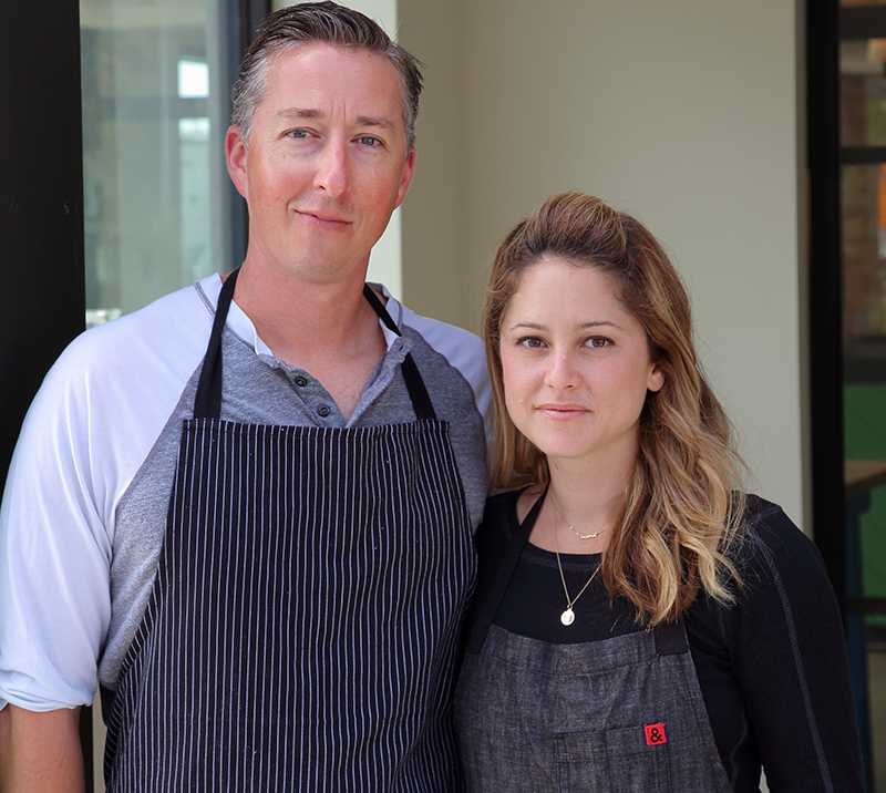 Chef Brooke with her husband, Nick Roberts