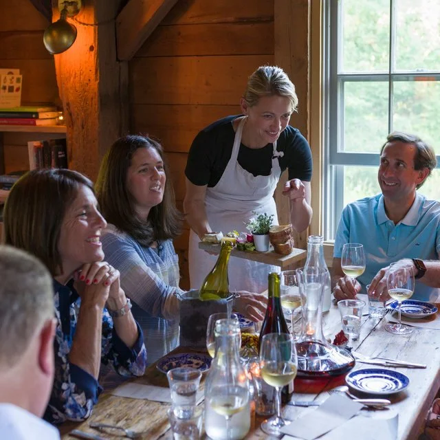 Erin French Serving food to eat to the customers in the lost kitchen restaurant